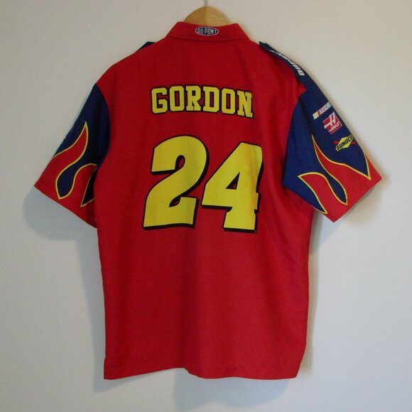 Jeff Gordon Nascar Chase Authentics Vintage Red Shirt Logos Size Medium Large - Picture 11 of 14